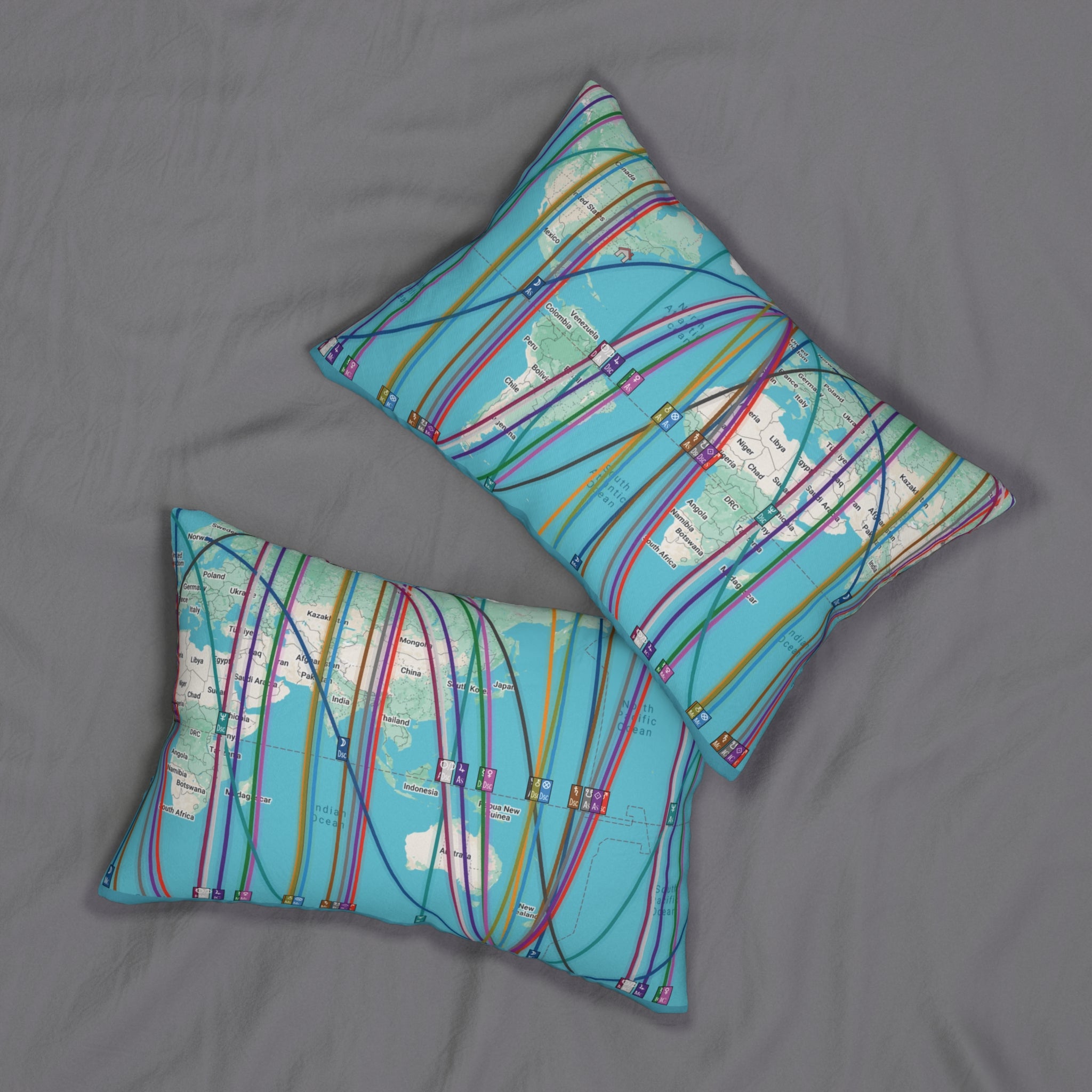 Personalized Astrocartography Throw Pillow ✨ Astrology-Inspired Home Décor & Thoughtful Gift